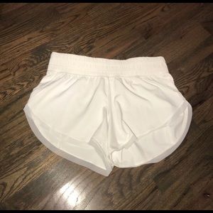 White Lululemon shorts